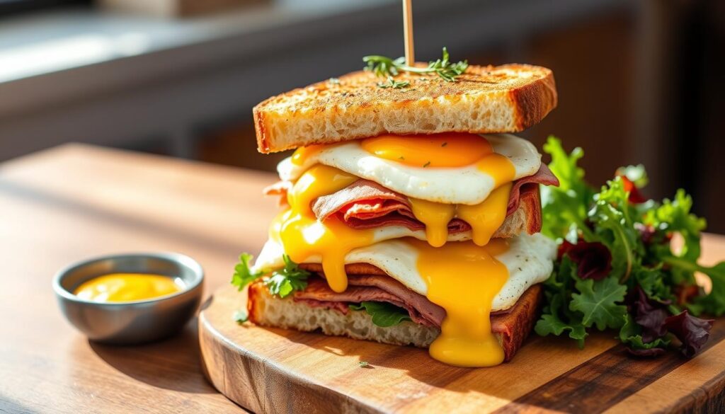 corned beef breakfast sandwich