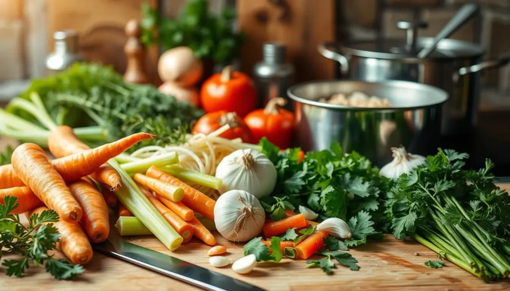 Chicken Soup Vegetable Preparation