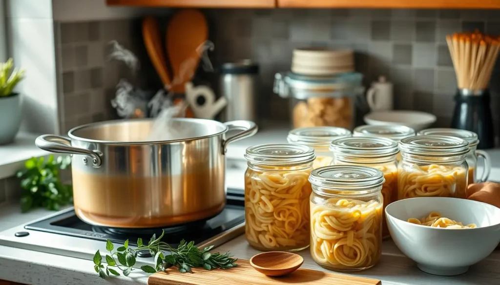 Storing homemade chicken noodle soup