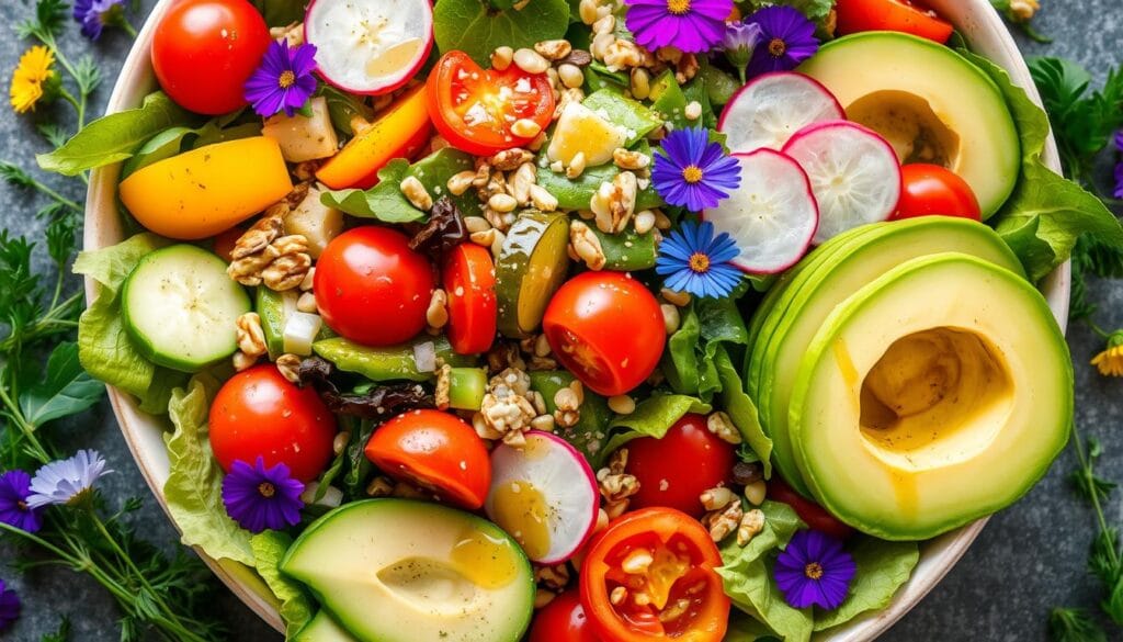 Colorful Vegetarian Salad Combinations