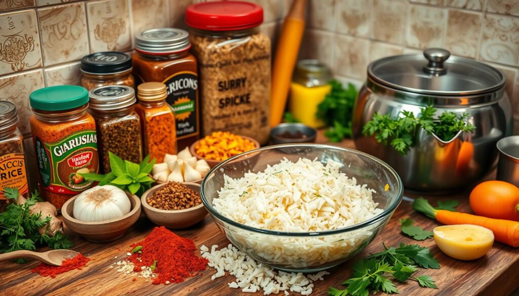 Curry Rice Marination Process