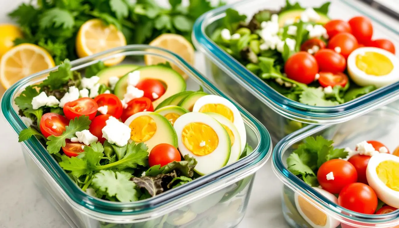 Fresh Meal Prep Breakfast Salad Storage