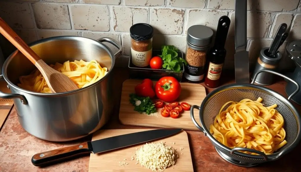 kitchen tools for homemade cajun pasta