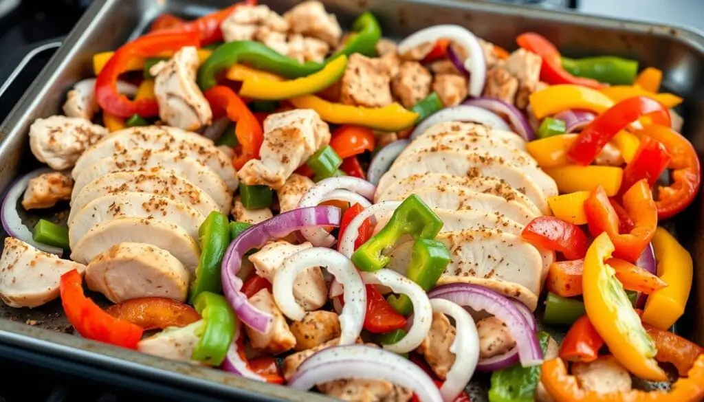 one sheet pan fajitas